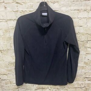 Columbia Black Fleece 1/4 Zip High Neck Pullover Top